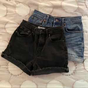 Bundle Madewell high-rise denim shorts